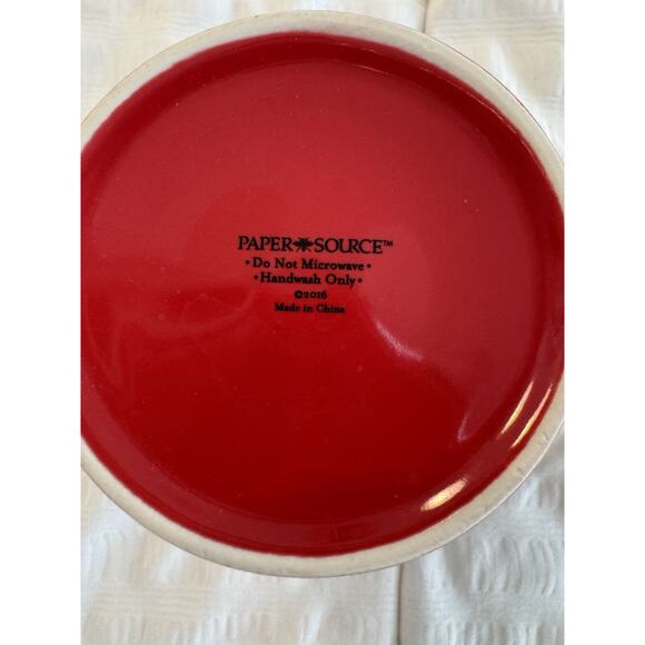 Paper Source Red Black Gold Mug Christmas Holiday Old Money Coffee Tea Plaid - Picture 2 of 7